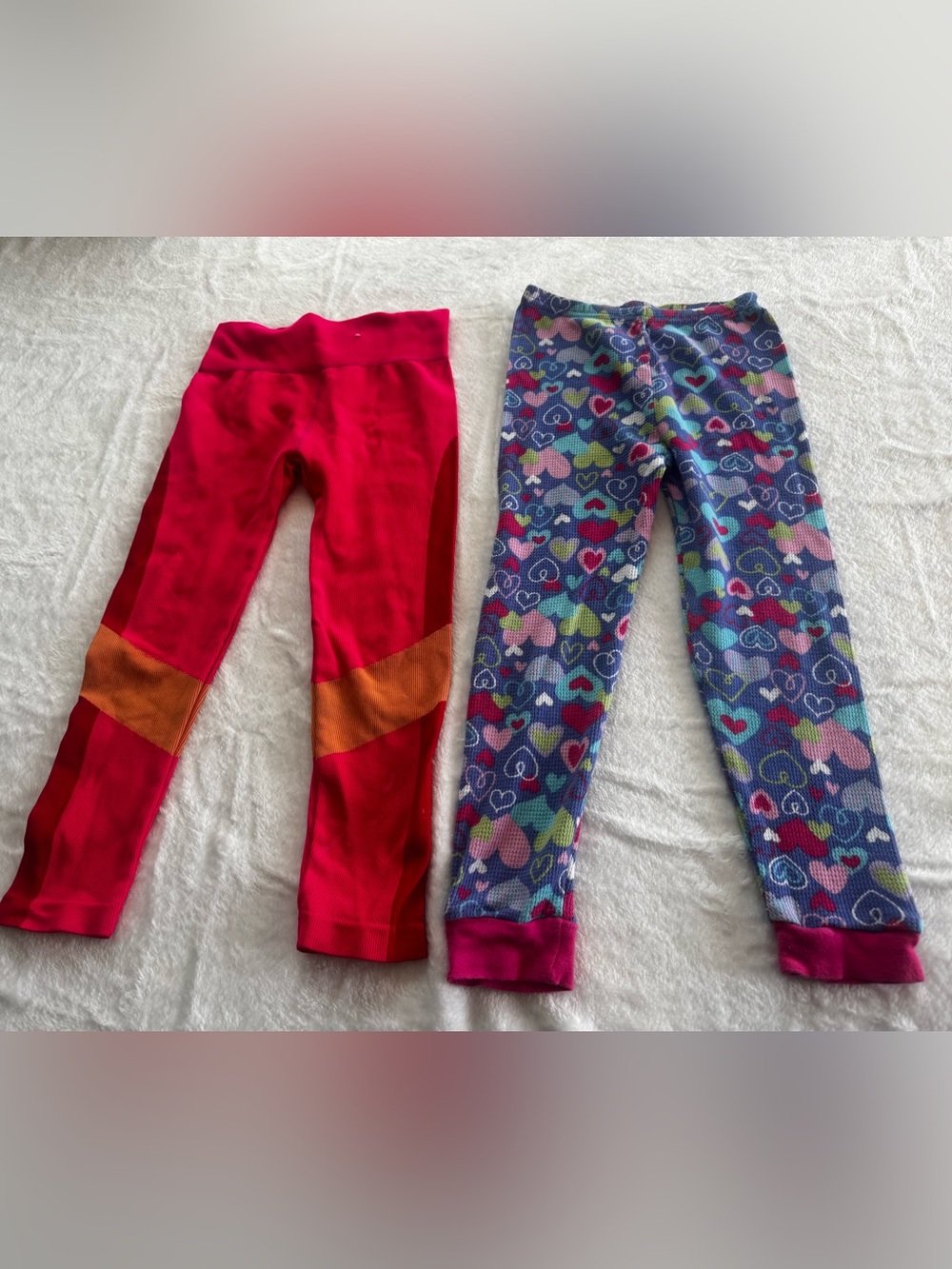 Gerber Red & Blue Heart-Print Girls Leggings Set